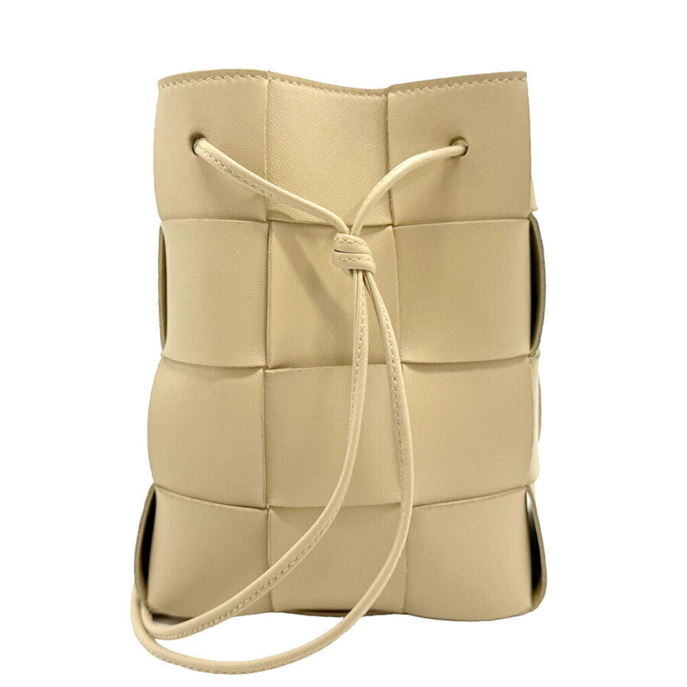 Bottega Veneta Bucket Leather Porridge Crossbody Bag Cassette